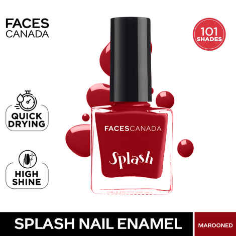 Buy FACES CANADA Ultime Pro Splash Nail Enamel - Marooned 401 (8ml) | Quick Drying | Glossy Finish | Long Lasting | No Chip Formula | High Shine Nail Polish For Women | No Harmful Chemicals - Purplle