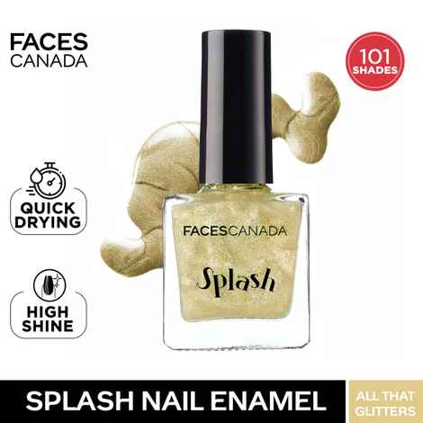 Buy FACES CANADA Ultime Pro Splash Nail Enamel - All That Glitters 22 (8ml) | Quick Drying | Glossy Finish | Long Lasting | No Chip Formula | High Shine Nail Polish For Women | No Harmful Chemicals - Purplle