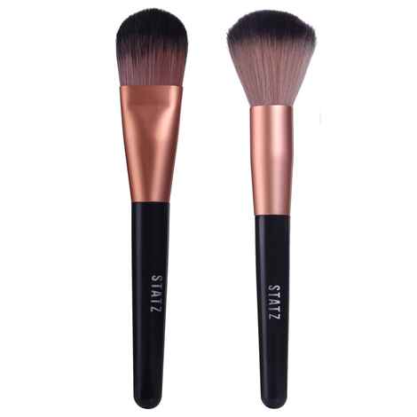 Buy Gary Statz Ergonomic Professional Blusher/Contour Makeup Brush - Combo Pack of 2 - Purplle
