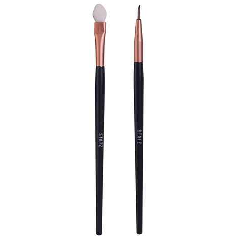 Buy Gary Statz Ergonomic Professional Eye Shadow Applicator & Eye Liner Brush (Combo Pack of 2) - Purplle