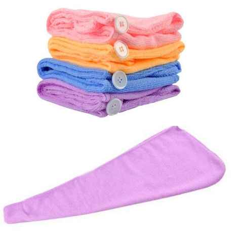bronson professional Hair wrapper towel for quick hair drying with microfiber multicolor 1 Pc