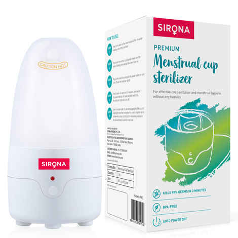 Buy Sirona Menstrual Cup Sterilizer - Clean your Period Cup Effortlessly - Kills 99% of Germs in 3 Minutes with Steam - 1 Unit - 1 Pc - Purplle