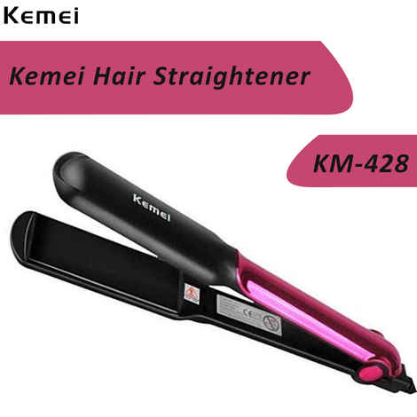 Buy Kemei KM-428 Selfie Straightener with temperature Control Professional (Color May Vary) - 1 Pc - Purplle
