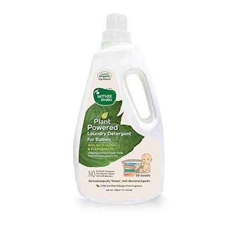 Mother Sparsh Baby Laundry Liquid Detergent (Powered by Plants) with Bio - Enzymes and Eucalyptus Oil - 1 L