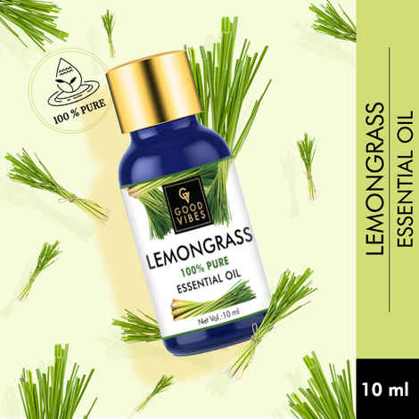 Buy Good Vibes 100% Pure Essential Oil - Lemongrass (10 ml) - Purplle