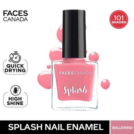 Buy FACES CANADA Ultime Pro Splash Nail Enamel - Ballerina 201 (8ml) | Quick Drying | Glossy Finish | Long Lasting | No Chip Formula | High Shine Nail Polish For Women | No Harmful Chemicals - Purplle
