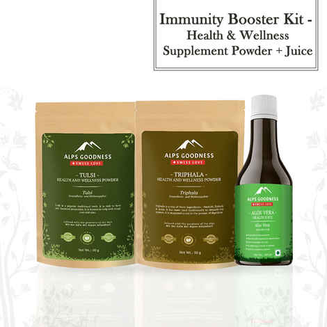 Buy Alps Goodness Immunity Booster Kit - Health & Wellness Supplement Powder + Juice (50 g + 50 g + 300 ml) - Purplle