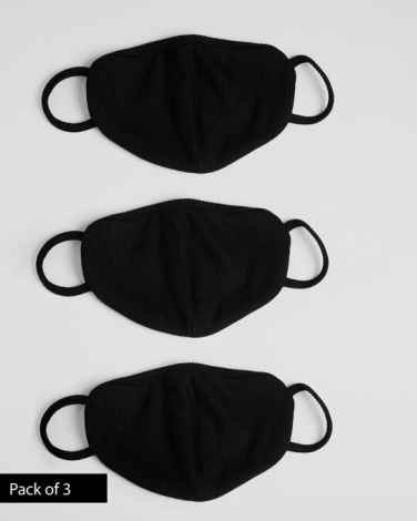 Buy Bewakoof Black- Blue Premium protective mask( pack of 3) - Purplle