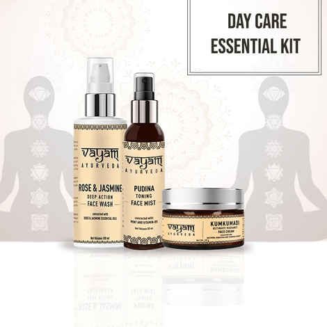 Buy Vayam Ayurveda Day Care Essential Kit (Face wash + Toner + Face Cream) - Purplle