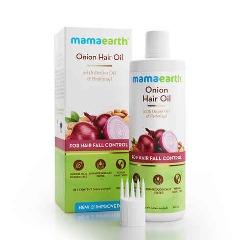 Mamaearth Onion Hair Oil with Onion Oil & Redensyl for Hair Fall Control - 250 ml