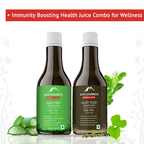 Buy Alps Goodness Immunity Boosting Health Juice Combo for Wellness ( Aloe Vera + Giloy Tulsi) - Purplle