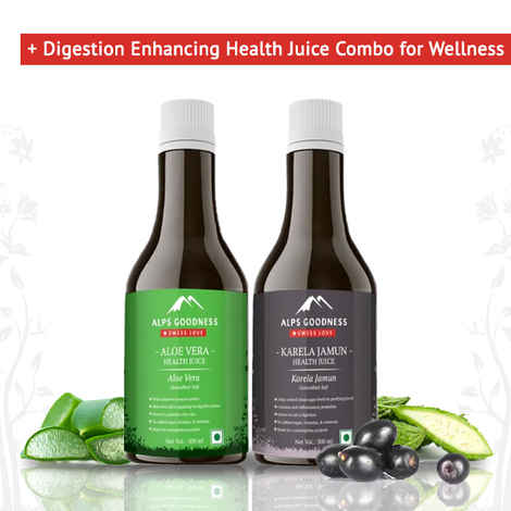 Buy Alps Goodness Digestion Enhancing Health Juice Combo for Wellness (Aloe Vera + Karela Jamun) - Purplle