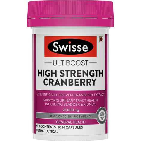 Buy Swisse Ultiboost High Strength Cranberry Antioxidant Rich Supplements for Bladder & Kidney Health – 30 Tablets - Purplle