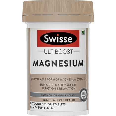 Buy Swisse Ultiboost Magnesium Supplement for Immunity, Muscle Energy & Heart Health – 60 Tablets - Purplle