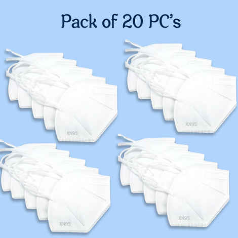 Buy FLOH KN95 Four layered Air purifying Particle Respirator Mask- Pack of 20 - Purplle