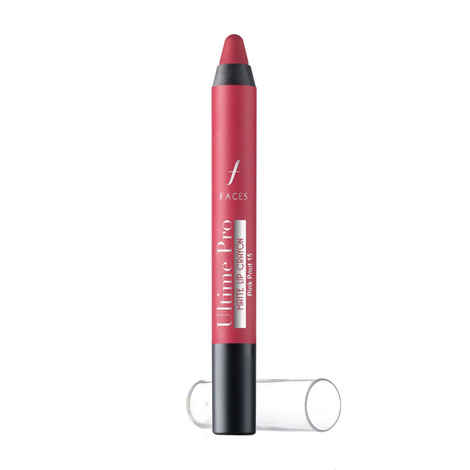 Buy Faces Canada Ultime Pro Matte Lip Crayon - Pink Pout 15 (2.8 g) With Free Sharpener - Purplle