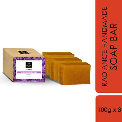 Buy Good Vibes Saffron Radiance Handmade Soap Bar (Pack of 3) - 100g x 3 - Purplle