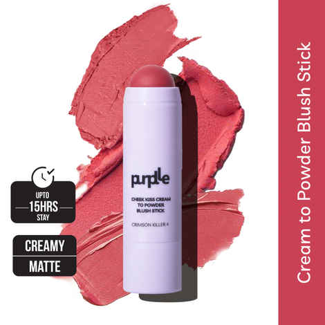 Buy Purplle Cheek Kiss Cream to Powder Blush Stick Crimson Killer 4 - Purplle