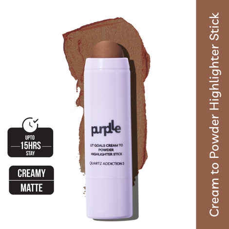 Buy Purplle Lit Goals Cream to Powder Highlighter Stick Quartz Addiction 2 - Purplle