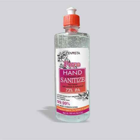 Buy Zenvista Meditech Alcohol Based Hand Sanitizer Gel, With Aloe Vera & Glycerin For Deep Cleansing & Germ Protection, Anti-Bacterial, Kills Bacteria- (500 ml) - Purplle