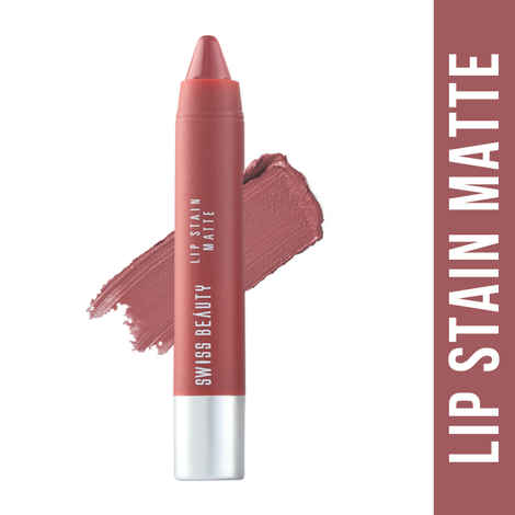 Buy Swiss Beauty Lip Stain Matte Lipstick - Hot-Nude (3.4 g) - Purplle