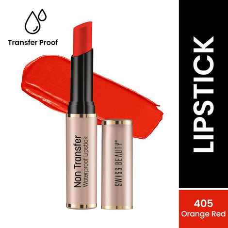 Buy Swiss Beauty Non Trasfer Lipstick - Orange-Red (3 g) - Purplle