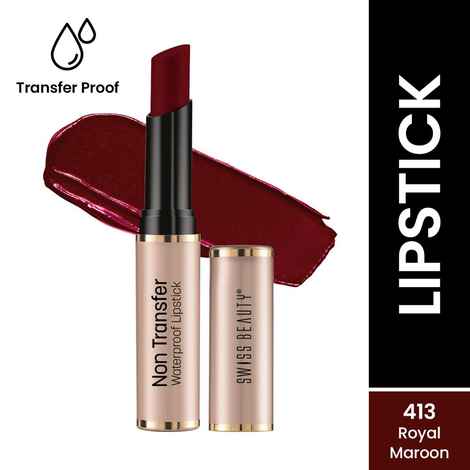 Buy Swiss Beauty Non Trasfer Lipstick Royal-Maroon (3 g) - Purplle