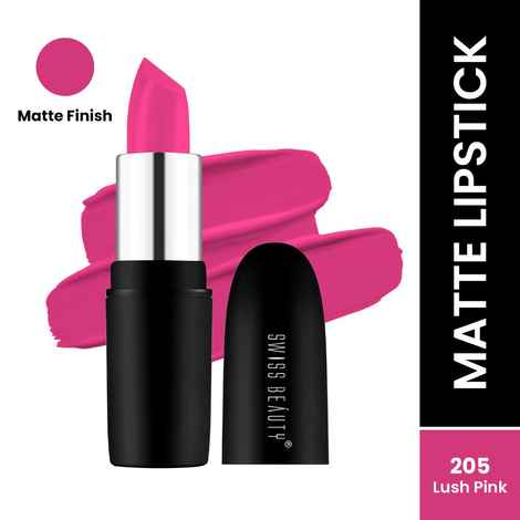 Buy Swiss Beauty Pure Matte Lipstick - Lush-Pink (3.8 g) - Purplle