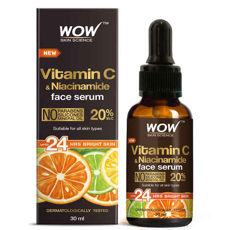 Buy WOW Skin Science Vitamin C Serum for Skin whitenening - Brightening and Hyperpigmentation. Genuine 20% - 30ml - Purplle