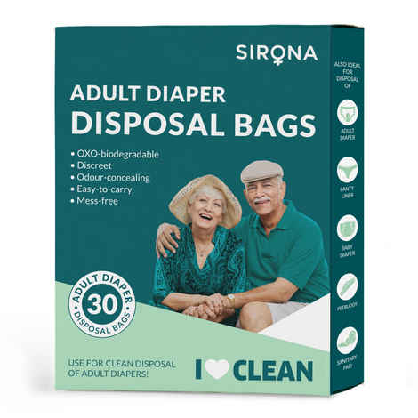 Buy Sirona Premium Adult Diaper Disposal Bags - 30 Bags - Purplle