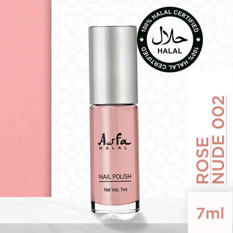 Buy Asfa Halal Hi Shine Nail Polish Rose Nude 002 (7 ml) - Purplle