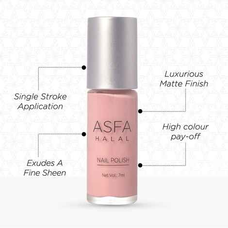 Buy Asfa Halal Hi Shine Nail Polish Lilac Blossom 021 (7 ml) - Purplle