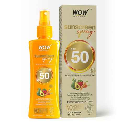 Buy WOW Skin Science UV Broad-Spectrum Sunscreen Spray SPF 50 (100 ml) - Purplle