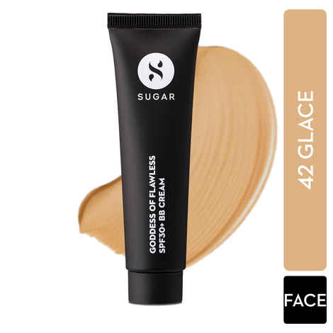 Buy SUGAR Cosmetics - Goddess Of Flawless - BB Cream - 42 Glace (Medium Beige Shades) - Long Lasting, Lightweight BB Cream with Matte Finish - Purplle