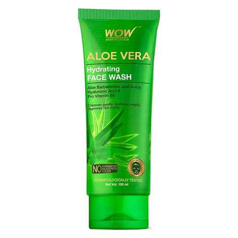 Buy WOW Skin Science Hydrating Aloe Vera Face wash For All skin Type - With Hyaluronic Acid and Pro Vitamin B5 - No Parabens, Silicones & Color (100mL) - Purplle