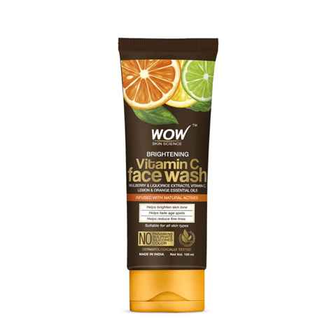 Buy WOW Skin Science Brightening Vitamin C Face Wash (100 ml) - Purplle