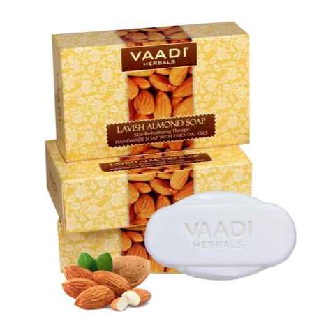 Buy Vaadi Herbals Lavish Almond Soap (75 g) (Pack of 3) - Purplle