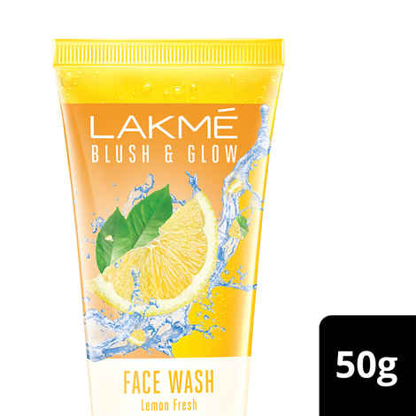 Buy Lakme Blush & Glow Lemon Gel Face Wash, 100% Real Lemon Extract,50g - Purplle