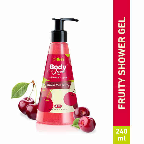 Buy Plum BodyLovin' Drivin' Me Cherry Shower Gel | SLS-Free Body Wash For Women | Sweet Cherry Fragrance for Soft & Smooth Skin | Aloe-Infused Nourishing Body Cleanser For All Skin Types (240 ml) - Purplle