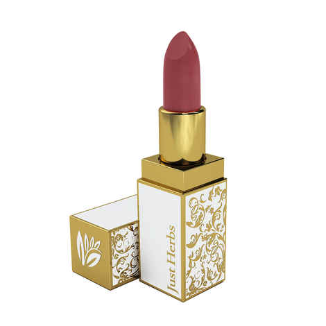 Buy Just Herbs Herb Enriched Ayurvedic Lipstick (Rose Brown, Shade no. 8) - Purplle