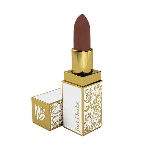 Buy Just Herbs Herb Enriched Ayurvedic Lipstick (Medium Nude Brown, Shade no. 12) - Purplle