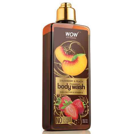 Buy WOW Skin Science Strawberry & Peach Foaming Body Wash (250 ml) - Purplle