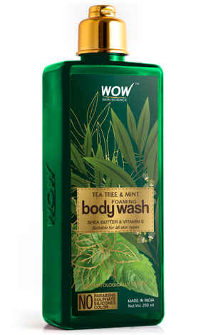 Buy WOW Skin Science Tea Tree & Mint Foaming Body Wash (250 ml) - Purplle