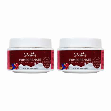 Buy Globus Naturals Pomegranate Face & Body Scrub (50 g) Pack Of 2 - Purplle