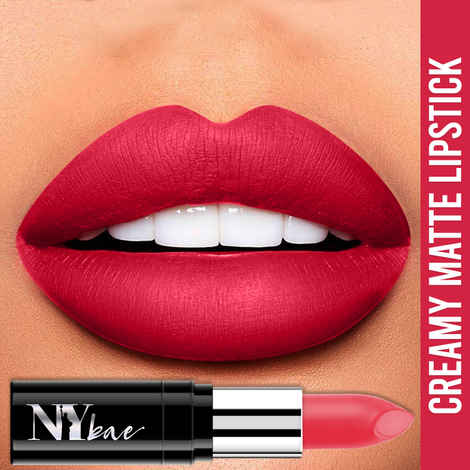 Buy NY Bae Lipstick  Creamy Matte  Pink - Princess Bay 18 - Purplle