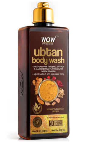 WOW Skin Science Ubtan Body Wash Helps to refresh and rejuvenate body - With Chickpea Flour, Almond, Safron & Turmeric Extract - 250 ml