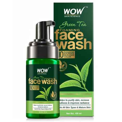 Buy WOW Skin Science Green Tea Foaming Face Wash with Pump (100 ml) - Purplle