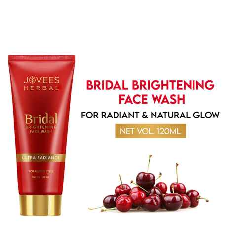 Buy Jovees Herbal Bridal Brightening Face Wash | Ultra Radiance | With Cherry, Bearberry & Mulberry Fruit Extracts | For Brightening Skin | Reduces Dark Spot | Improves Skin Texture | For All Skin Types 120ml - Purplle