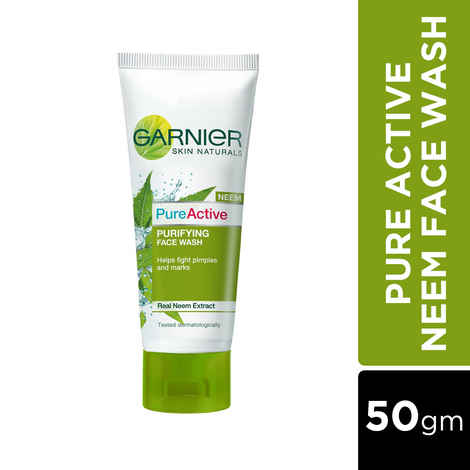 Buy Garnier Skin Naturals, Pure Active Neem Face Wash (50 g) - Purplle
