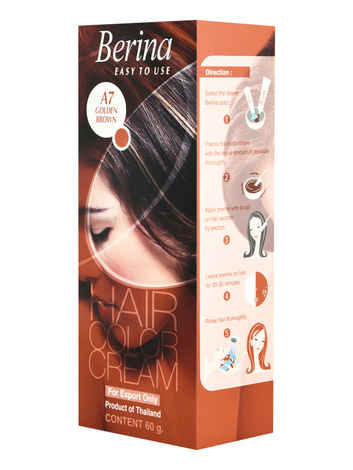 Buy Berina A7 Golden Brown Hair Color Cream 60gm - Purplle